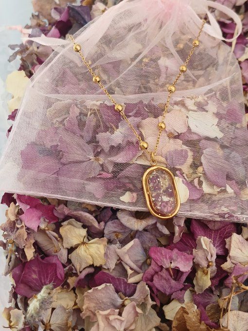 Collier Paillettes d' Hortensia